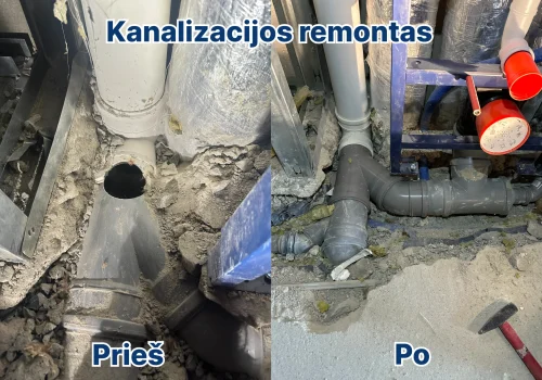kanalizacijos remontas