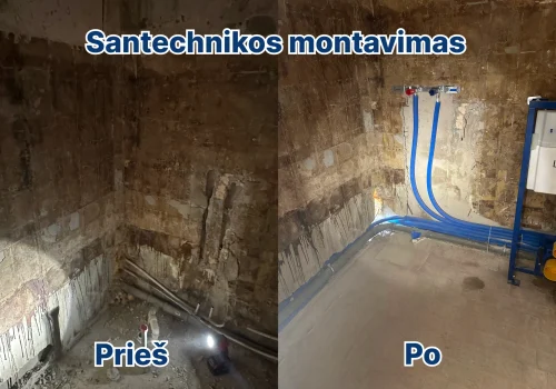 santechnikos montavimas