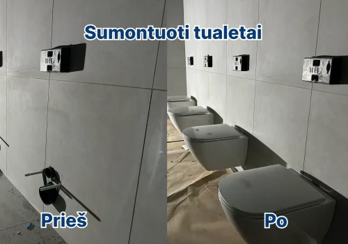 sumontuoti tualetai